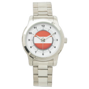 Montre Drapeau d'Autriche pour hommes surdimensionné Mont