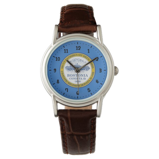 Montre Drapeau de Boston, Massachusetts Wrist Watch (devant)