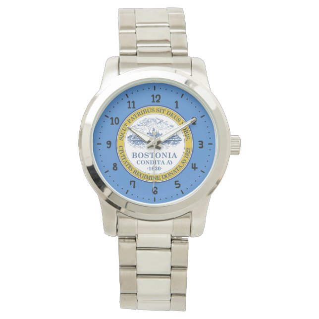 Montre Drapeau de Boston, Massachusetts Wristwatch (devant)