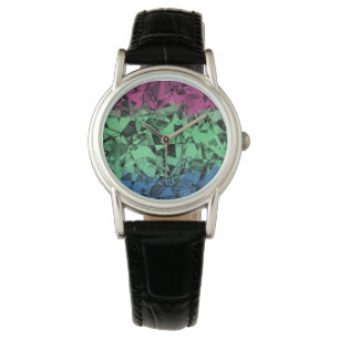 Montre Drapeau de Fierté Polysexuel Groovy Éclectique Rét