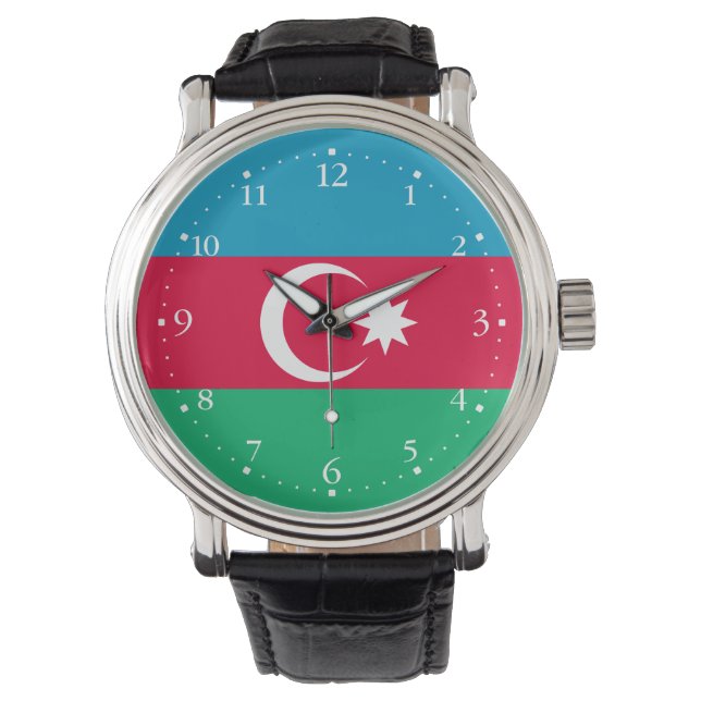 Montre Drapeau de l'Azerbaïdjan patriotique (devant)