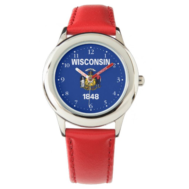 Montre Drapeau de l'État du Wisconsin (devant)
