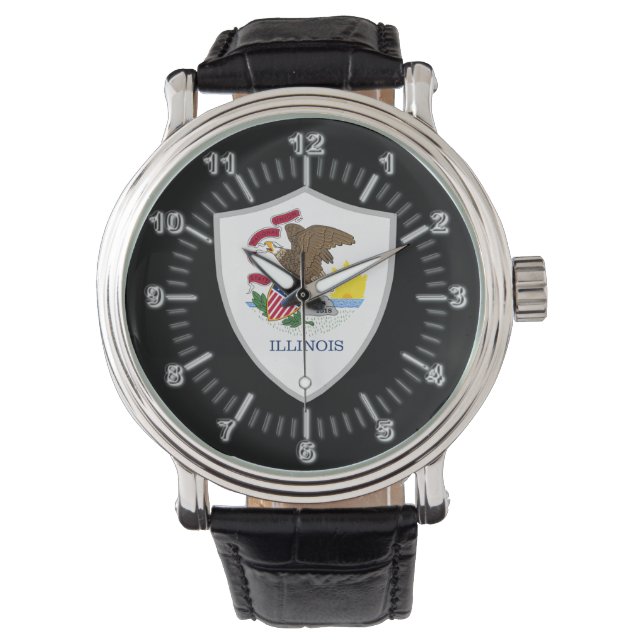 Montre Drapeau de l'Illinois (devant)
