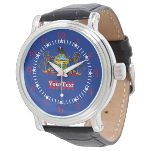 Montre Drapeau d'état de Pennsylvanie personnalisé
