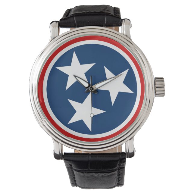 Montre Drapeau d'état du Tennessee Bleu Blancs étoiles (devant)