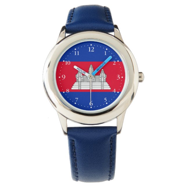 Montre Drapeau du Cambodge patriotique (devant)