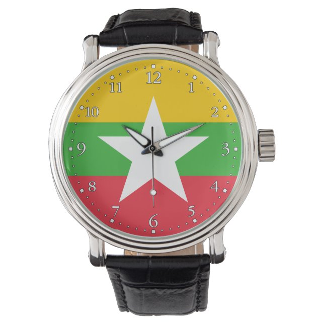 Montre Drapeau du Myanmar (devant)