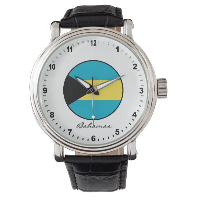 Montre Drapeau élégant Bahamas Watch & Bahamas (devant)