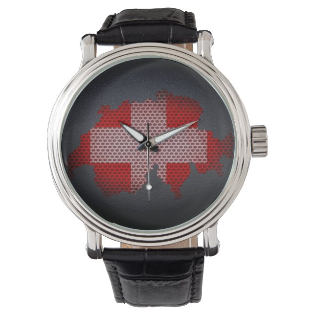 Montre Drapeau et carte Suisse (devant)