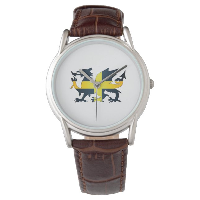 Montre Drapeau gallois du dragon Saint David (devant)