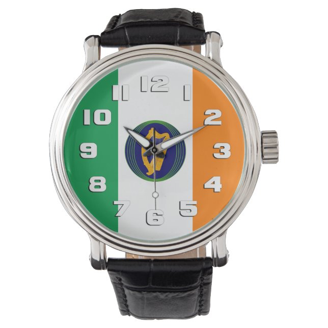 Montre Drapeau irlandais avec armoiries (devant)