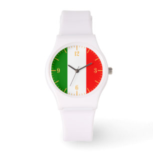 Montre Drapeau italien Gold Dial
