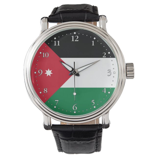 Montre Drapeau Jordanie (devant)