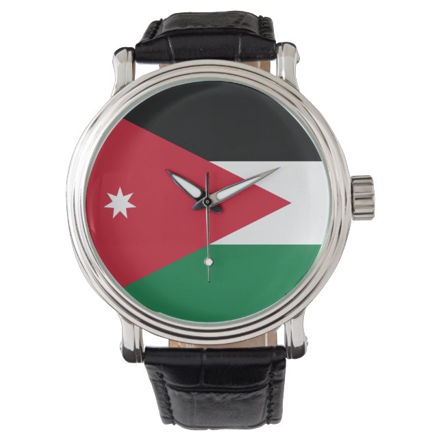 Montre Drapeau Jordanie (devant)