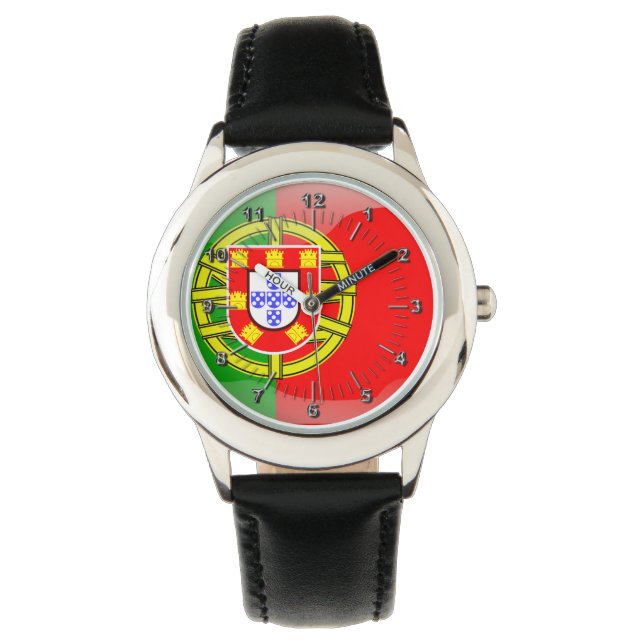 Montre drapeau lustré portugais (devant)