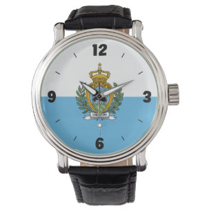 Montre Drapeau national de Saint-Marin Élégant patriotiqu