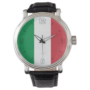 Montre Drapeau National Italien Élégant Patriotique
