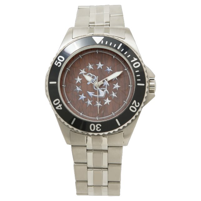 Montre Drapeau Nautique Américain Wet Look (devant)