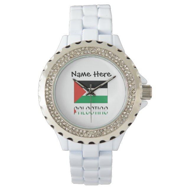 Montre Drapeau palestinien avec votre nom (devant)