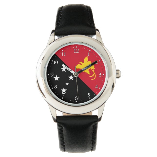 Montre Drapeau Papouasie-Nouvelle-Guinée (devant)