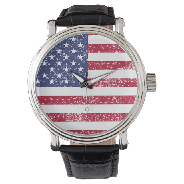 Montre Drapeau patriotique 4 juillet américain (devant)