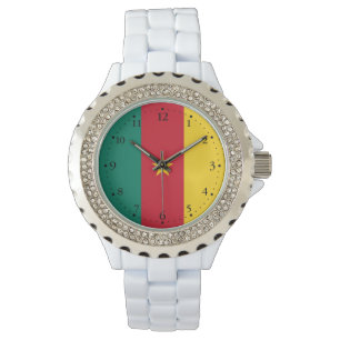 Montre drapeau patriotique camerounais