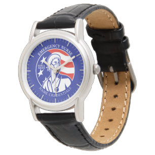 Montre Drapeau personnalisé des États-Unis patriotique In