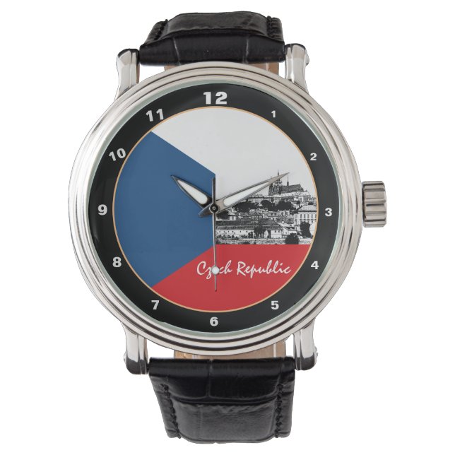 Montre Drapeau Prague & Tchèque - Tchéquie historique /sp (devant)