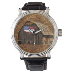 Montre Drapeau rustique américain