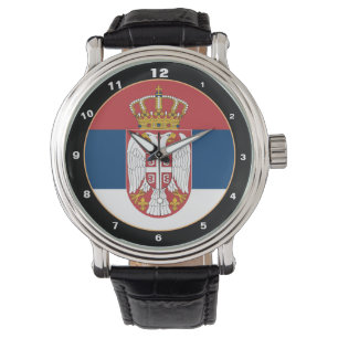 Montre Drapeau serbe & mode serbe tendance / design