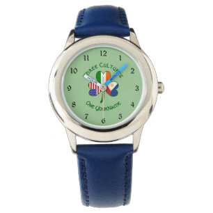 Montre Drapeau Shamrock personnalisé Irlandais Philippin 