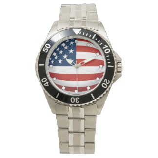 Montre drapeau sphérique américain