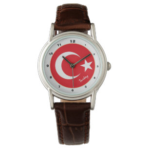 Montre Drapeau turc & affiche de mode/design à la mode t
