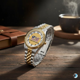 Montre Drapeau vintage Américain Avec "Rendre sa grandeur
