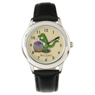 Montre Drôle alligator vert cuisine dessin animé