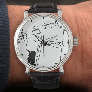 Montre Drôle Caricature du chirurgien des arbres