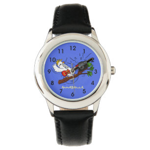 Montre Drôle cockatoo jouant de la guitare rock dessin an