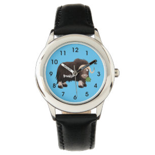 Montre Drôle dessin animé de boeuf musqué