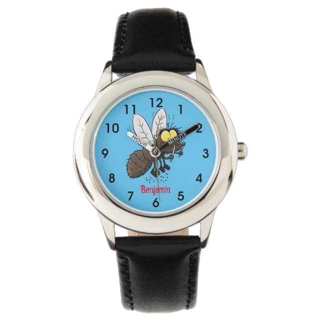Montre Drôle dessin animé d'insecte de la mouche à cheval (devant)