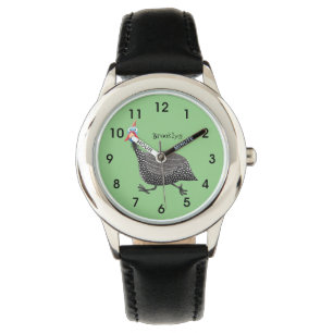 Montre Drôle dessin animé d'oiseau de Guineafowl