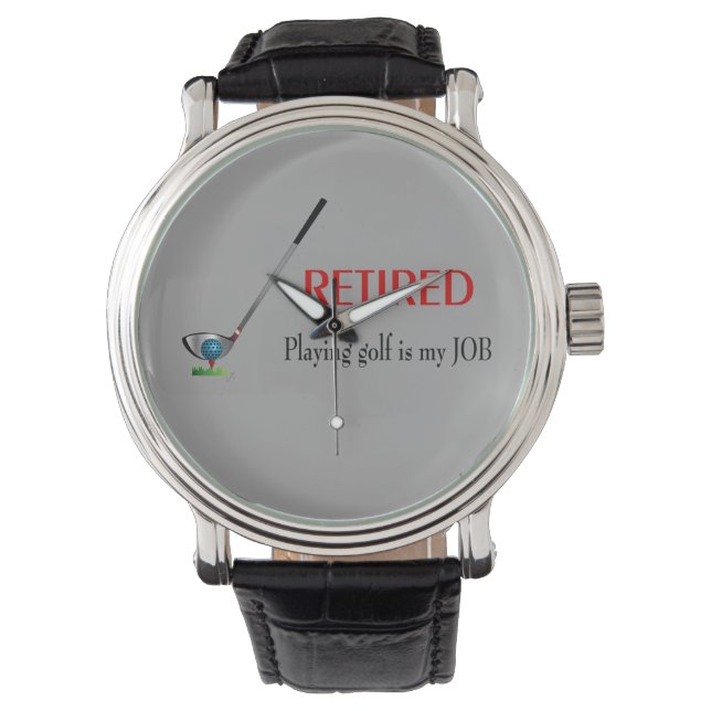 Montre Drôle Golf Retraité Citation, Cool Golfer Graphic  (devant)