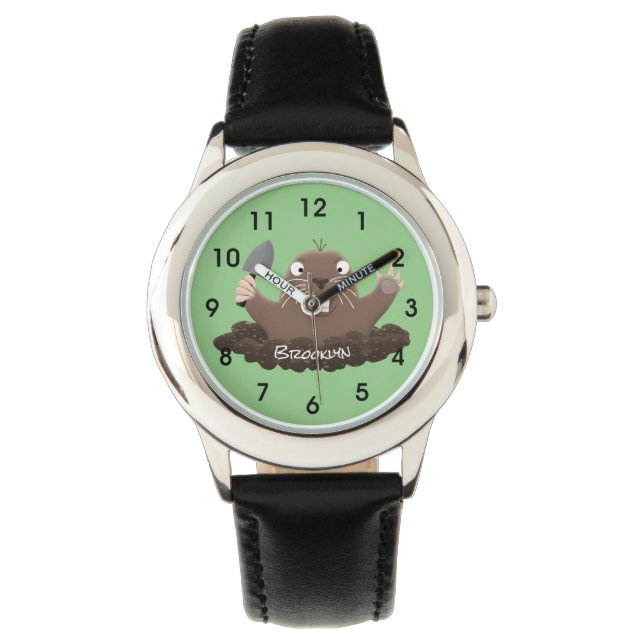 Montre Drôle gopher de poche creusant dessin dessin de de (devant)