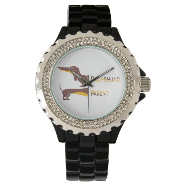 Montre Drôle mignon dachshund pour parent chien long (devant)