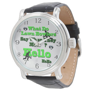 Montre Drôle salut de pelouse, Mens Wrist Watch