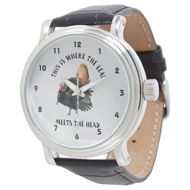 Montre Drôle Turc Citation de chasse Homme (Incliné)