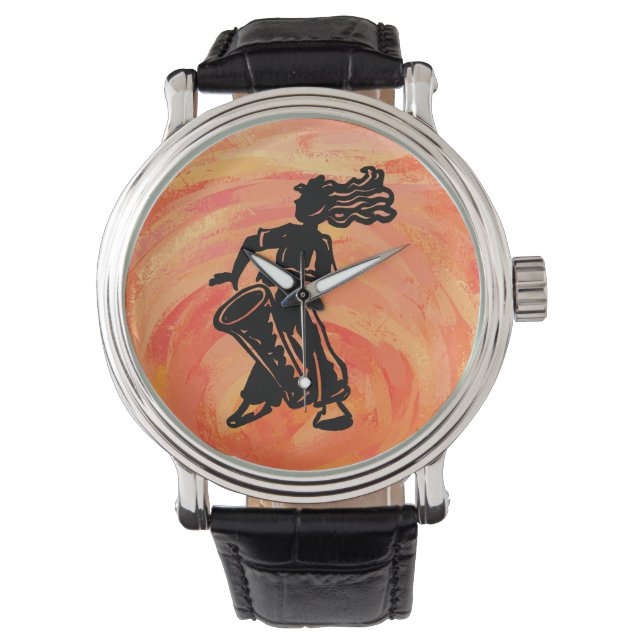 Montre Drum Orange New York Boogie Nights (devant)