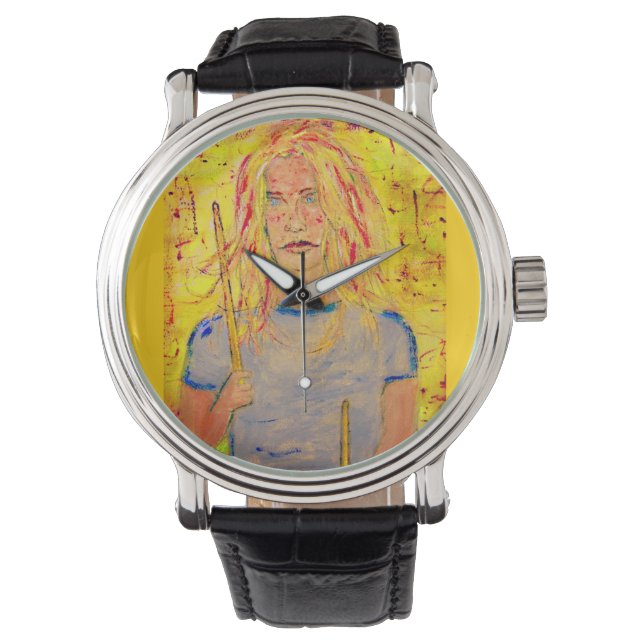 Montre drumer filles rock (devant)