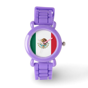 Montre du drapeau mexicain des dames (courroie