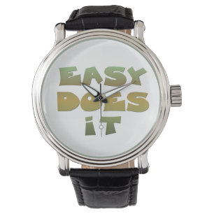 Montre Easy It Recovery Slogan Citation Vert Or Texte