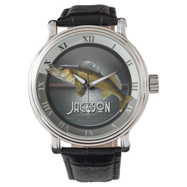 Montre Eau de la lune et brochet de walleye (devant)